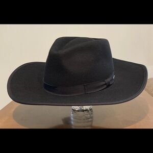 BRIXTON Unisex Jo Black Wool Rancher Hat Size Large